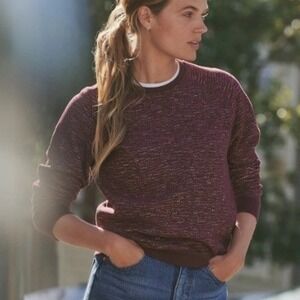 Marine Layer Juno Reversible Raglan Pullover Sweatshirt Womens XS Speckled 2025